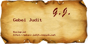 Gebei Judit névjegykártya
